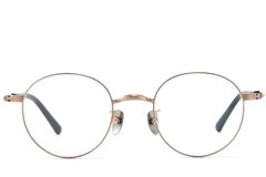BS0218-0160_Golden_Round_Titanium_Glasses_front