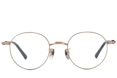 BS0218-0160_Golden_Round_Titanium_Glasses_front