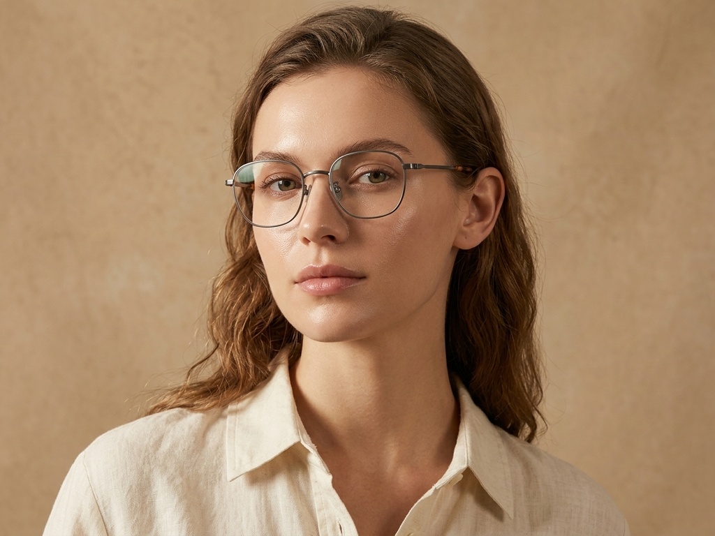 BS0218-0164_Silver_Rectangular_Titanium_Glasses_corner-tryon_female