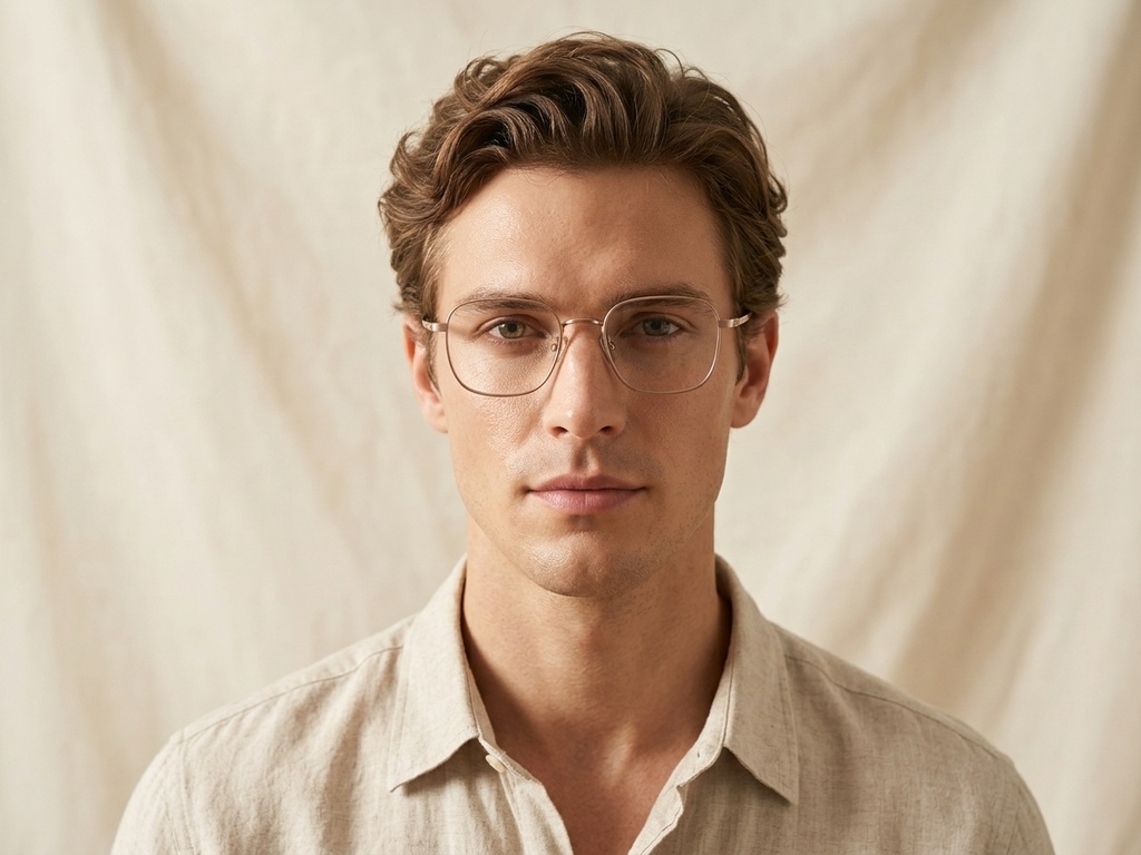 BS0218-0165_Golden_Rectangular_Titanium_Glasses_corner-tryon_male