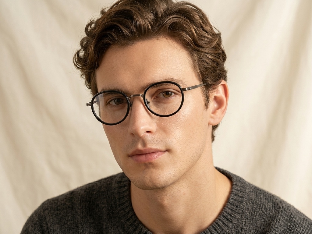 BS0218-0178_Black_Oval_Titanium_Glasses_corner-tryon_male