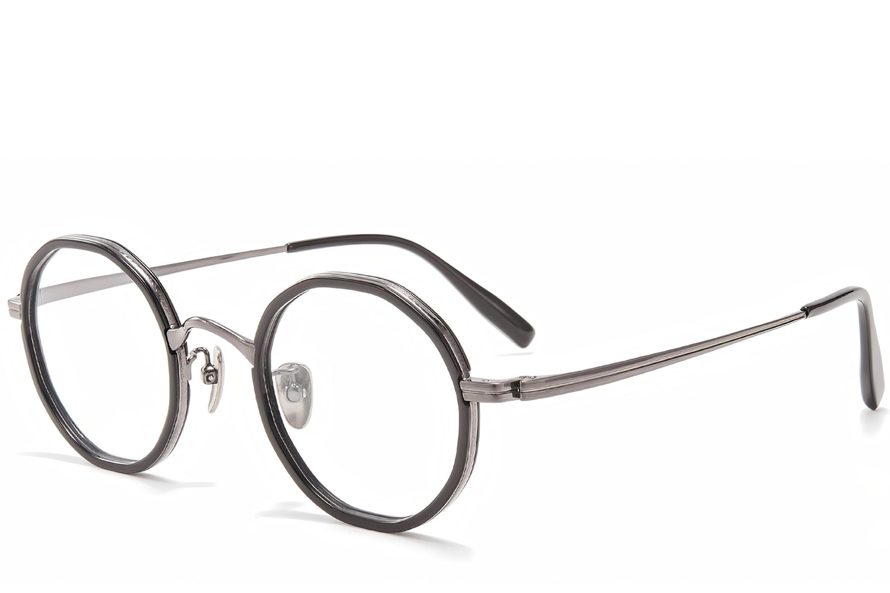 BS0218-0179_Black_Round_Titanium_Glasses_corner