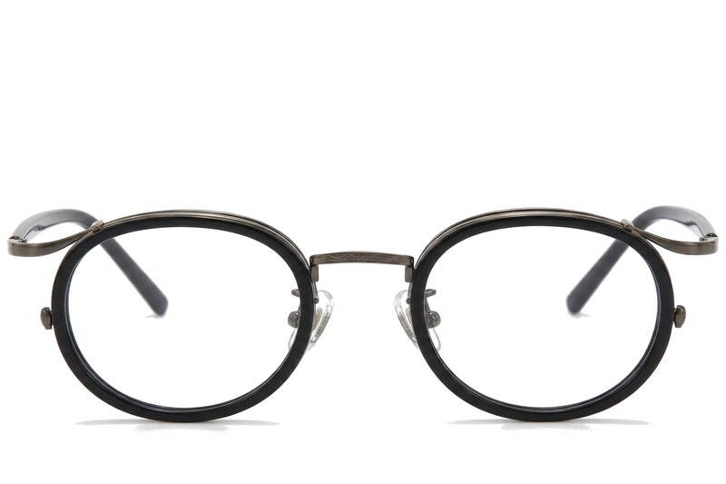 BS0218-0183_Black_Oval_Titanium_Glasses_corner-front