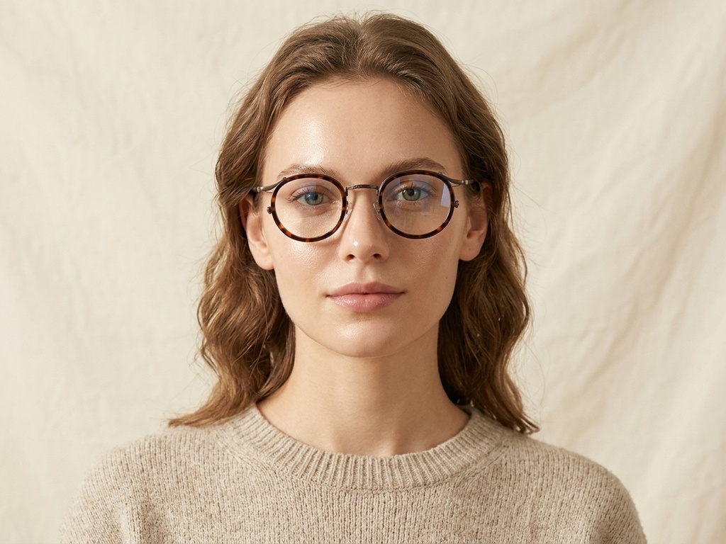 BS0218-0184_Tortoiseshell_Oval_Titanium_Glasses-tryon_female