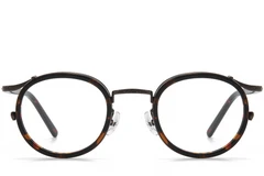 BS0218-0184_Tortoiseshell_Oval_Titanium_Glasses_front