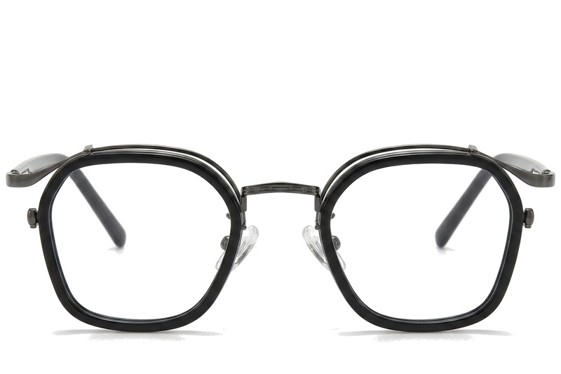 BS0218-0187_Black_Geometric_Titanium_Glasses_corner-front