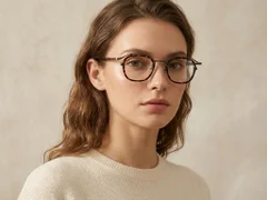 BS0218-0188_Tortoiseshell_Geometric_Titanium_Glasses_corner-tryon_female