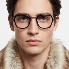 bs0218-0188_tortoiseshell_geometric_titanium_glasses_model
