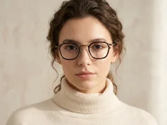 BS0218-0189_Brown_Geometric_Titanium_Glasses-tryon_female