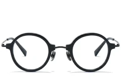 BS0218-0191_Black_Round_Titanium_Glasses_corner-front