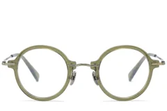 BS0218-0193_Green_Round_Titanium_Glasses_corner-front