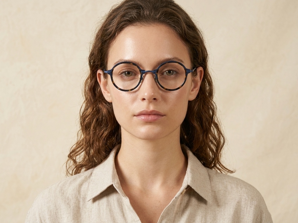 BS0218-0194_Tortoiseshell_Round_Titanium_Glasses_corner-tryon_female