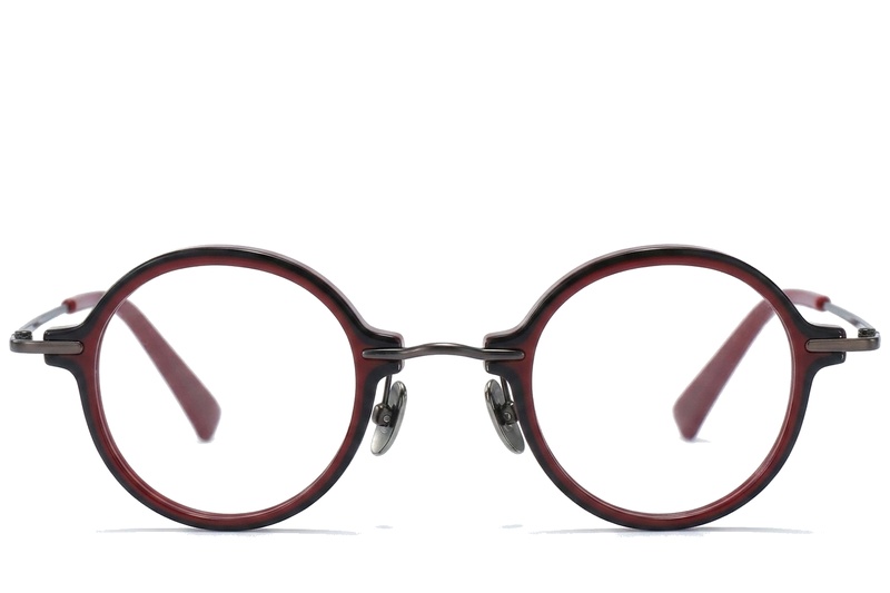 BS0218-0195_Red_Round_Titanium_Glasses_corner-front