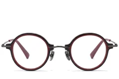 BS0218-0195_Red_Round_Titanium_Glasses_corner-front