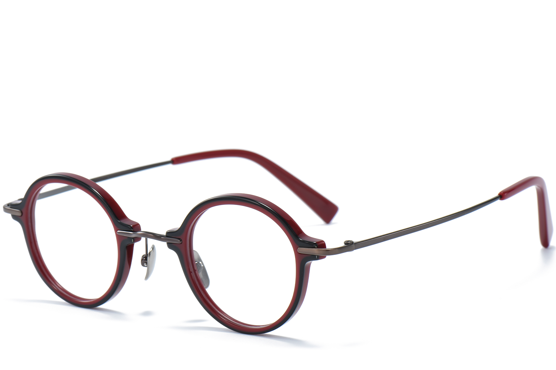 BS0218-0195_Red_Round_Titanium_Glasses_corner