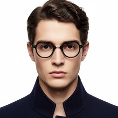 bs0218-0196_black_oval_titanium_glasses_model
