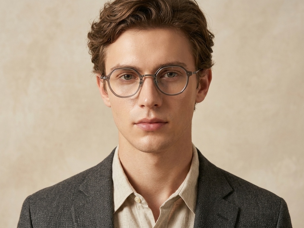 BS0218-0197_Grey_Oval_Titanium_Glasses_corner-tryon_male