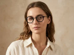BS0218-0200_Black_Oval_Titanium_Glasses_corner-tryon_female