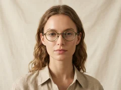 BS0218-0202_Green_Oval_Titanium_Glasses-tryon_female