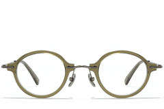 BS0218-0202_Green_Oval_Titanium_Glasses_front