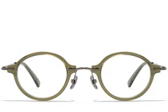 BS0218-0202_Green_Oval_Titanium_Glasses_front