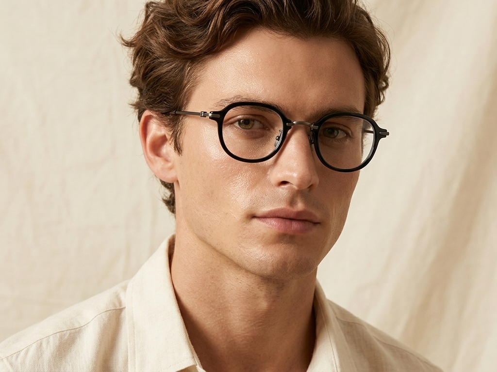BS0218-0205_Black_Oval_Titanium_Glasses_corner-tryon_male