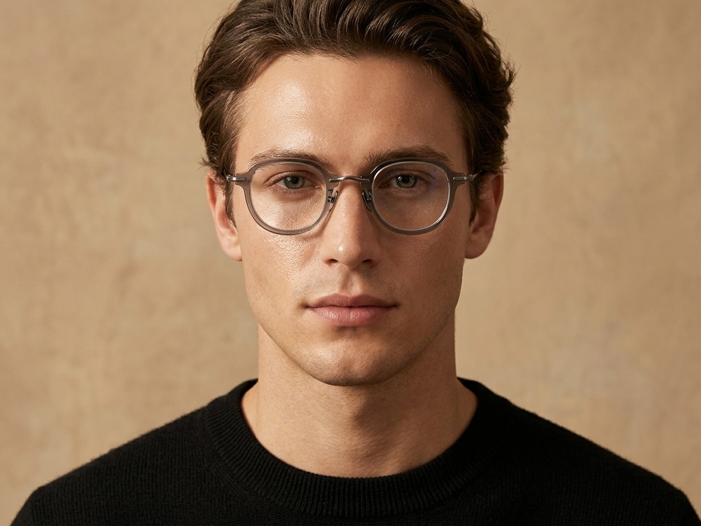 BS0218-0206_Grey_Oval_Titanium_Glasses_corner-tryon_male