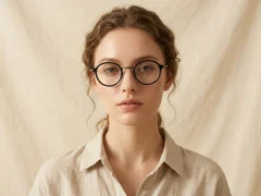 BS0218-0209_Black_Oval_Titanium_Glasses_corner-tryon_female