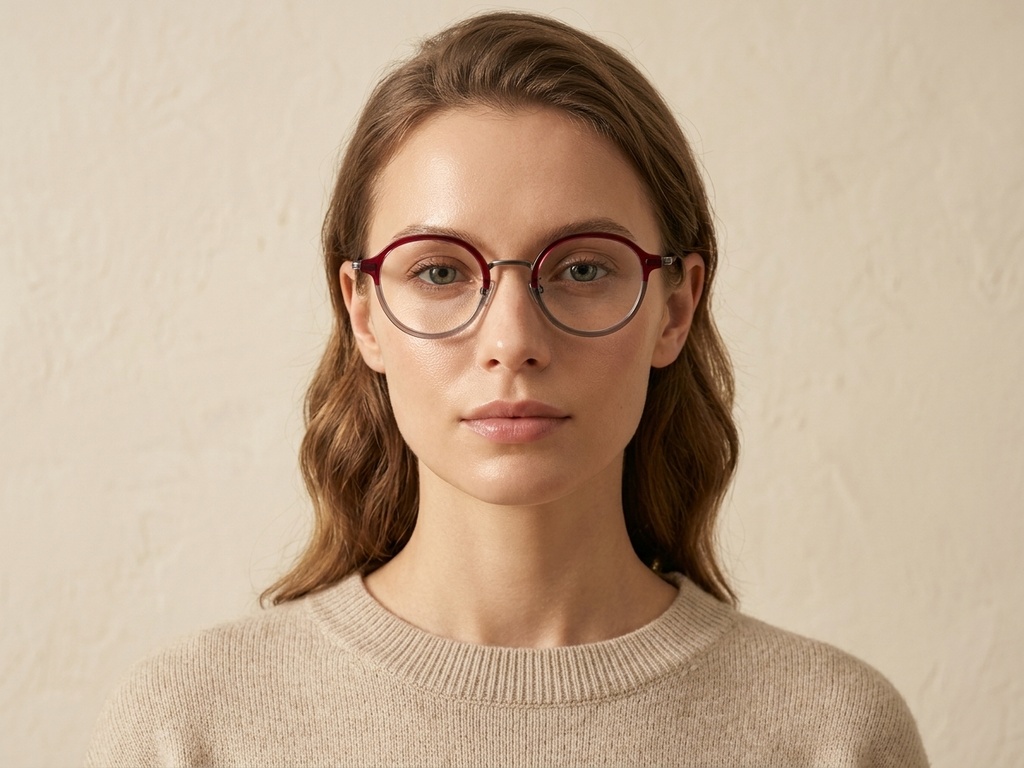 BS0218-0212_Pattern_Oval_Titanium_Glasses-tryon_female