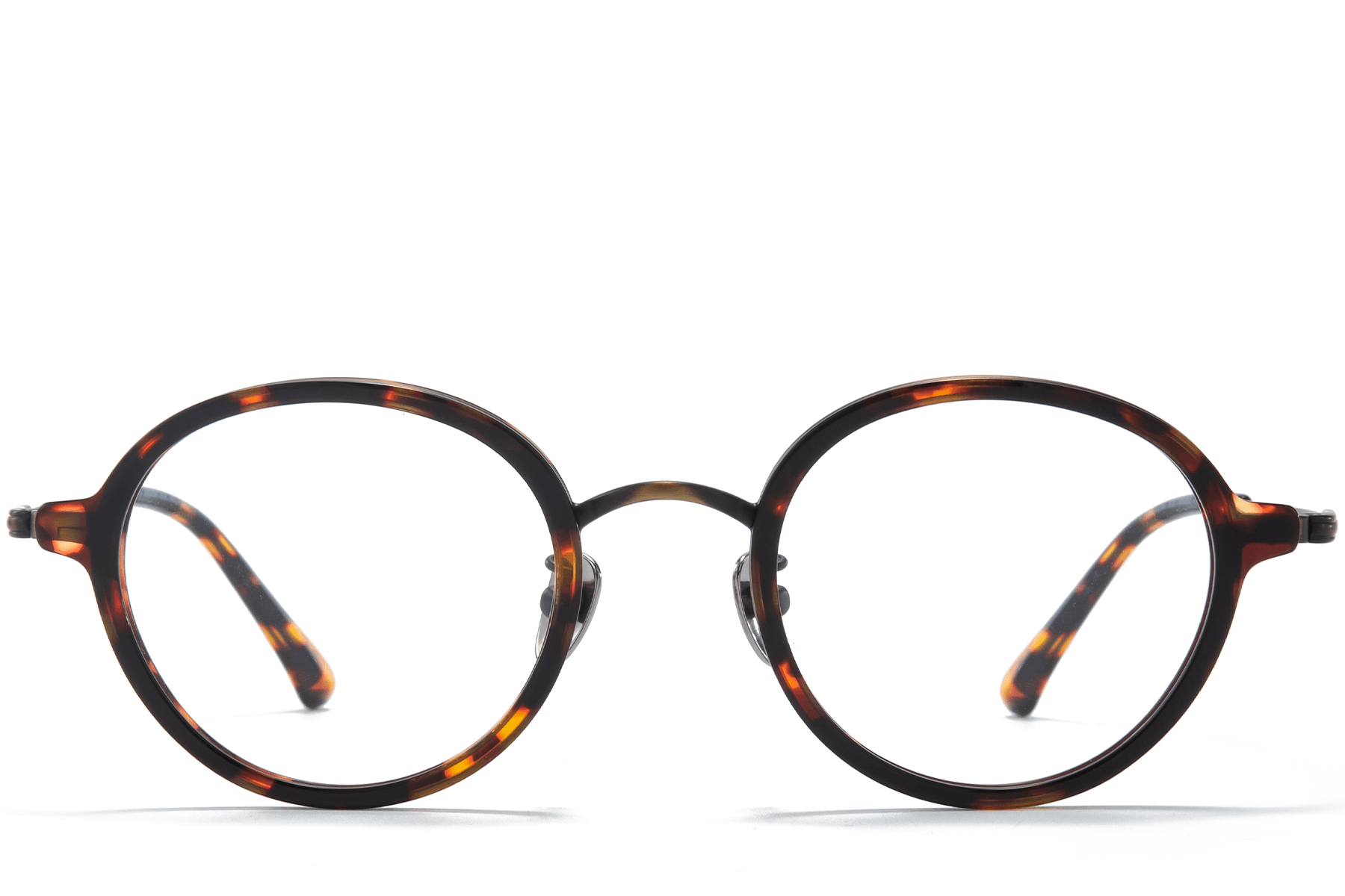BS0218-0214_Tortoiseshell_Oval_Titanium_Glasses_front