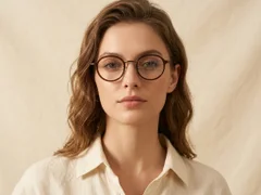 BS0218-0215_Brown_Oval_Titanium_Glasses_corner-tryon_female