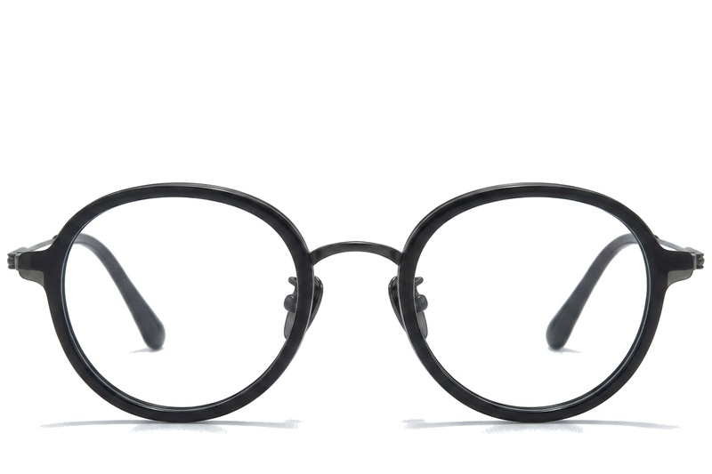 BS0218-0216_Black_Oval_Titanium_Glasses_corner-front