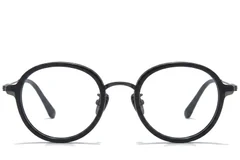 BS0218-0216_Black_Oval_Titanium_Glasses_corner-front