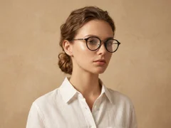 BS0218-0217_Black_Oval_Titanium_Glasses_corner-tryon_female