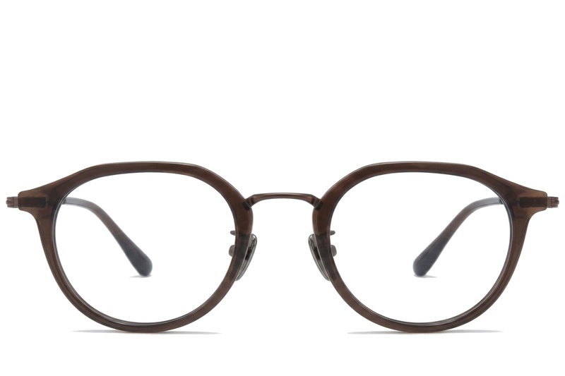 BS0218-0219_Brown_Oval_Titanium_Glasses_corner-front