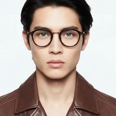 bs0218-0219_brown_oval_titanium_glasses_model