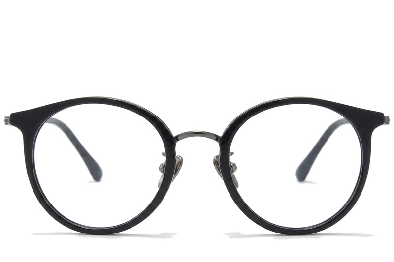 BS0218-0221_Black_Oval_Titanium_Glasses_corner-front