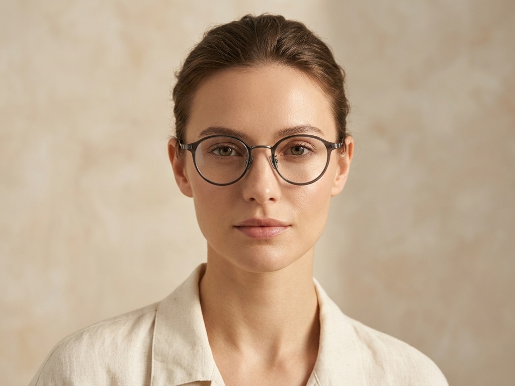 BS0218-0223_Black_Oval_Titanium_Glasses_corner-tryon_female