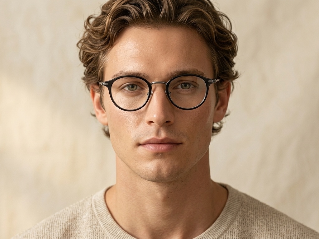 BS0218-0223_Black_Oval_Titanium_Glasses_corner-tryon_male