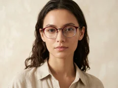 BS0218-0224_Red_Oval_Titanium_Glasses_corner-tryon_female
