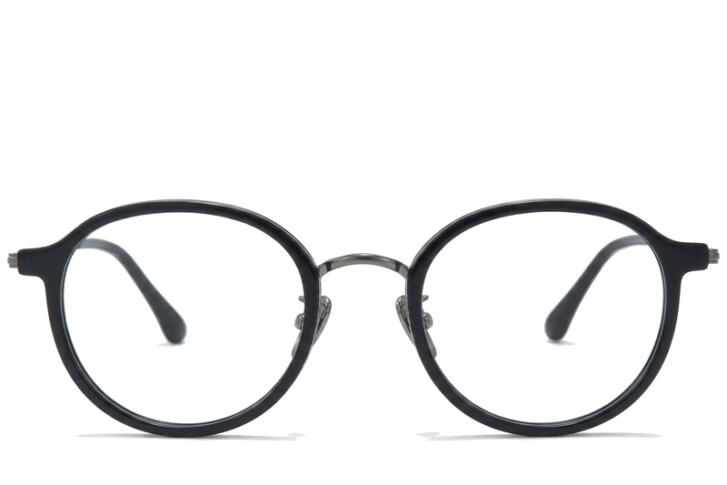 BS0218-0225_Black_Oval_Titanium_Glasses_corner-front