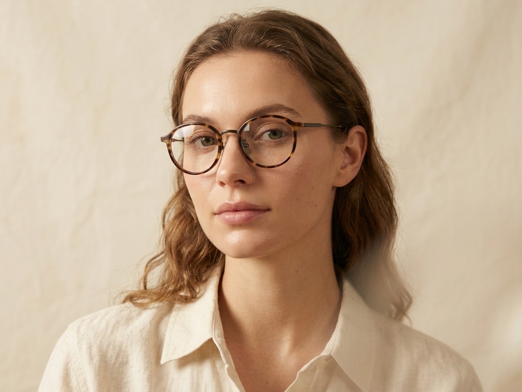 BS0218-0226_Tortoiseshell_Oval_Titanium_Glasses_corner-tryon_female