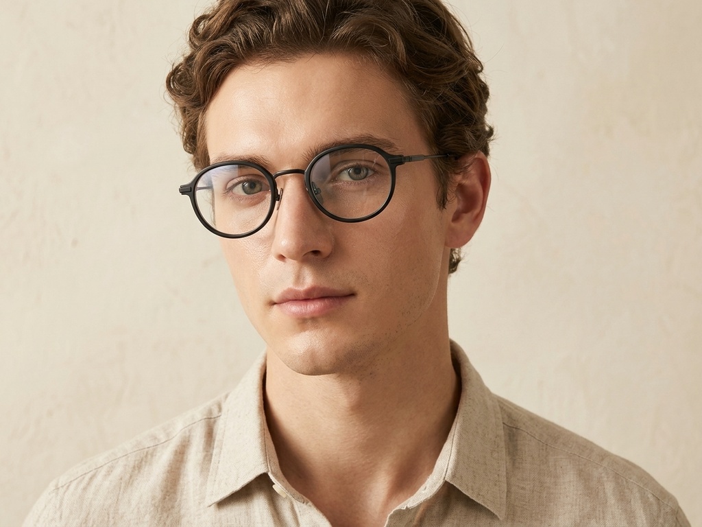 BS0218-0227_Black_Oval_Titanium_Glasses_corner-tryon_male