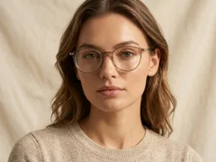 BS0218-0233_Brown_Oval_Titanium_Glasses-tryon_female