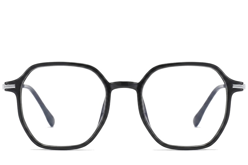 BS0218-0236_Black_Geometric_Titanium_Glasses_corner-front