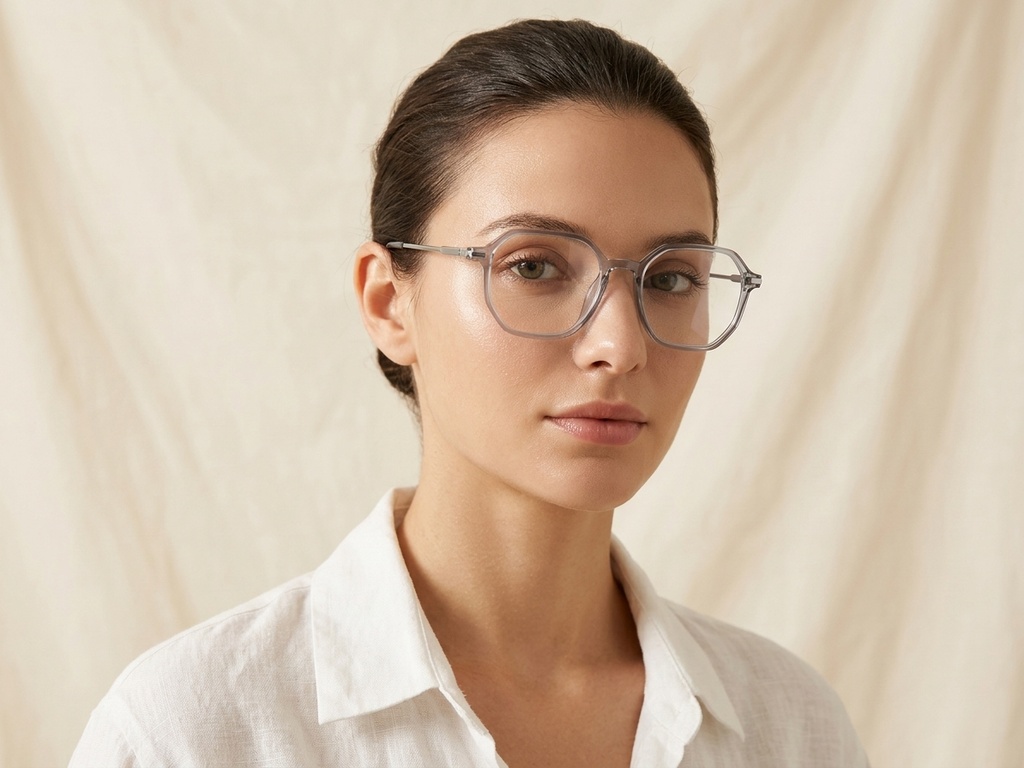 BS0218-0239_Grey_Geometric_Titanium_Glasses_corner-tryon_female
