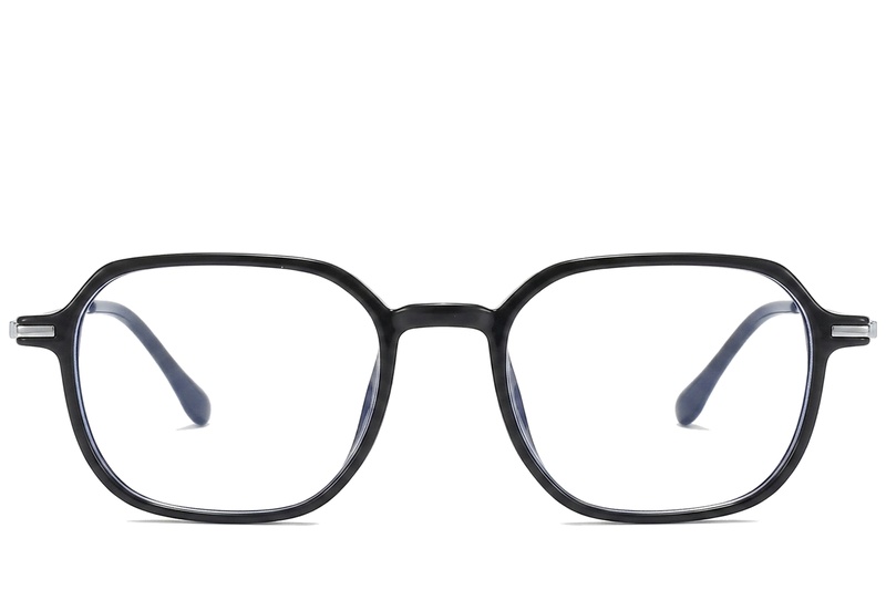 BS0218-0243_Black_Rectangular_Titanium_Glasses_corner-front