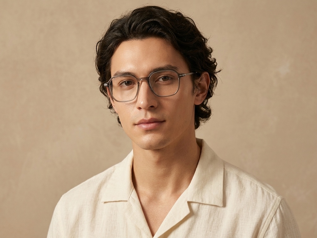 BS0218-0245_Green_Rectangular_Titanium_Glasses-tryon_male