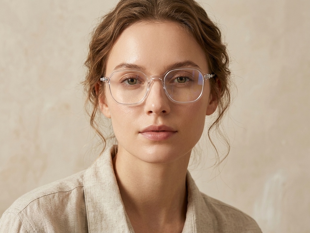 BS0218-0248_Pink_Rectangular_Titanium_Glasses_corner-tryon_female