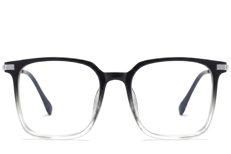 BS0218-0251_Black_Rectangular_Titanium_Glasses_corner-front